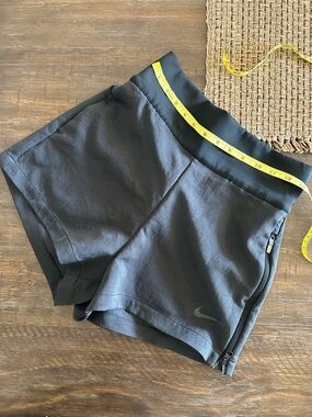 Nike Tech Pack Women's Charcoal Black Athletic Zip-Shorts